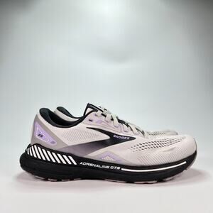 Brooks Adrenaline GTS 23 White Purple Running Shoes 1203811D039 Women's Size 9.5